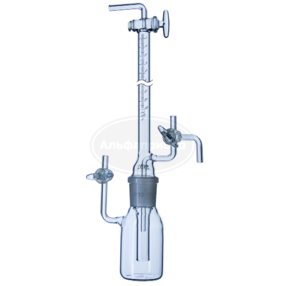Прибор для определения объемной доли примесей в хлоре, эскиз 1-74