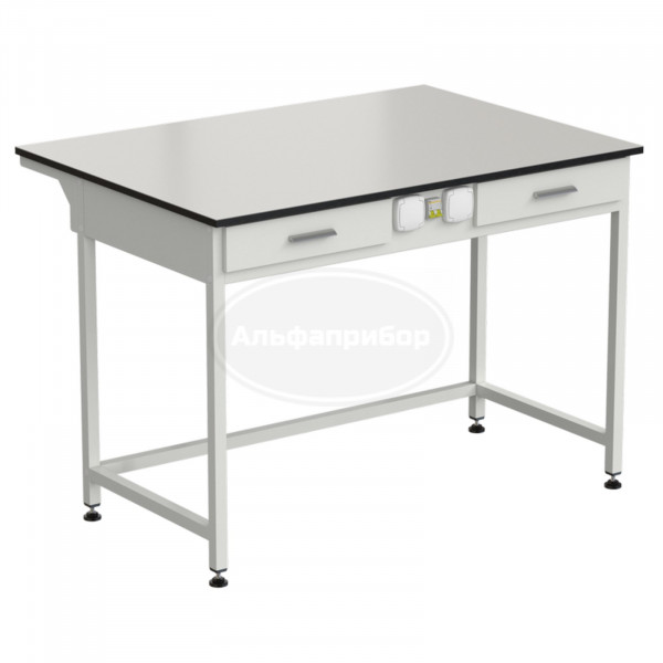 Стол лабораторный с 2 ящиками и электрикой 1200х850х850 мм, раб. поверхность - Labgrade