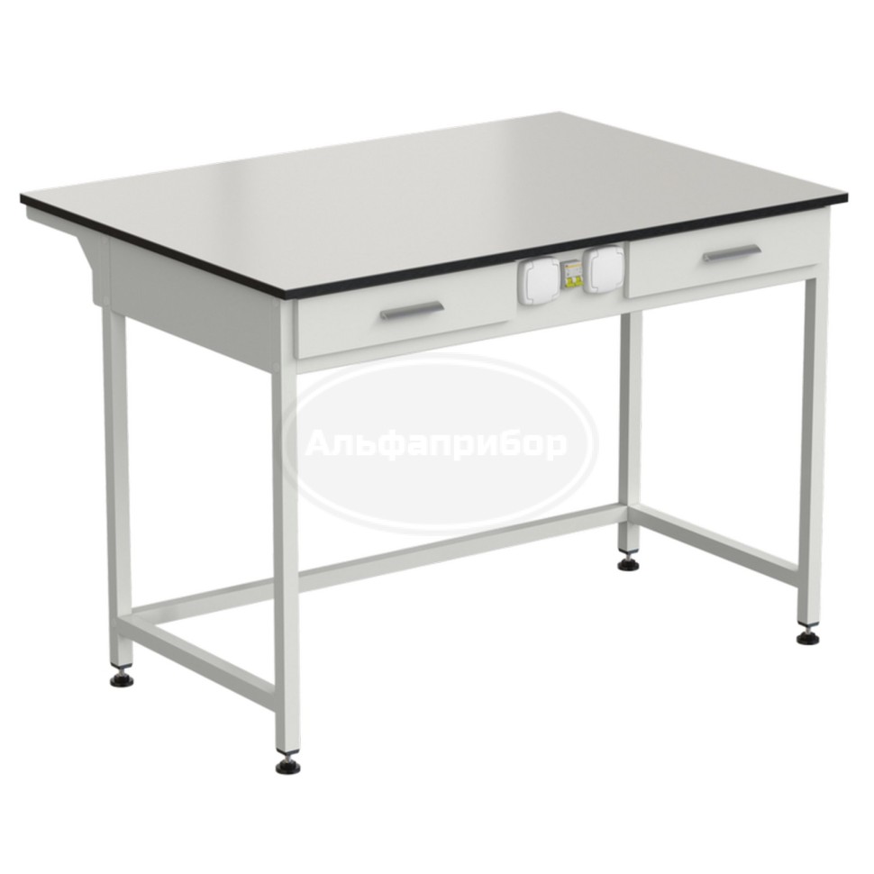Стол лабораторный с 2 ящиками и электрикой 1200х850х850 мм, раб. поверхность - Labgrade