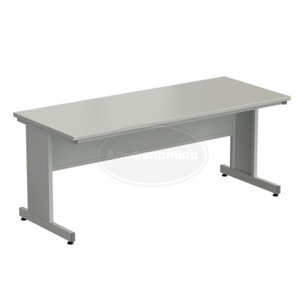 Стол пристенный 1800х750х750 мм, регулируемые опоры, раб. поверхность - серый ламинат