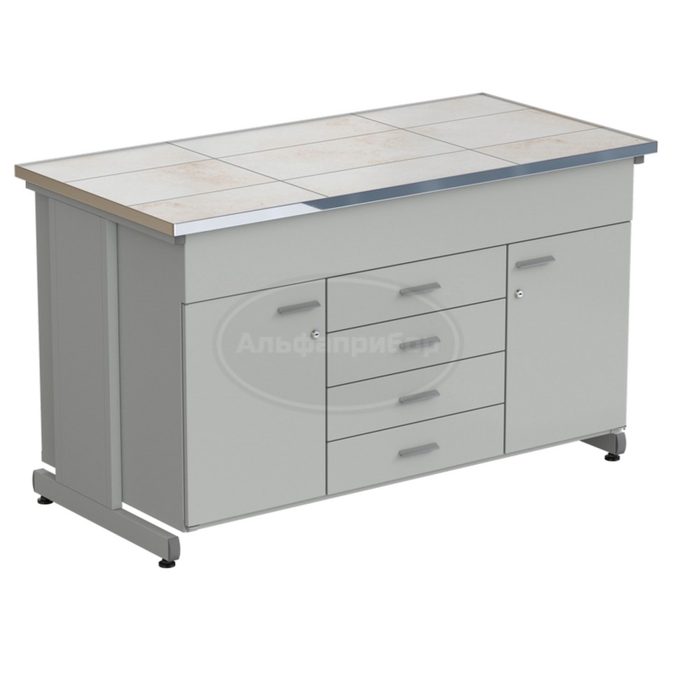 Тумба комбинированная 2 двери + 5 ящиков 1515х750х900 мм, керамика