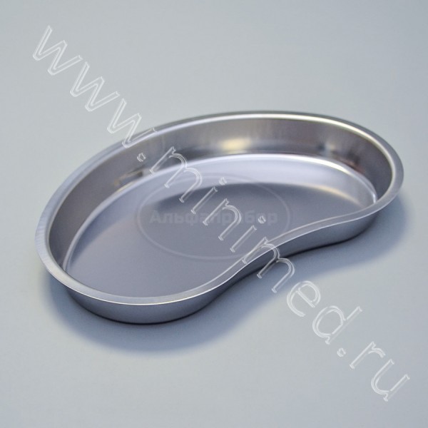 Лоток медицинский металлический почкообразный ЛМПч-200 "Ока-Медик" (200*120*30)