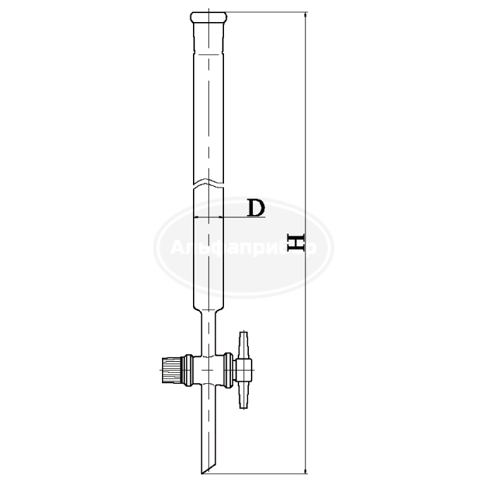 Колонка с тефлоновым краном, эскиз 2-900
