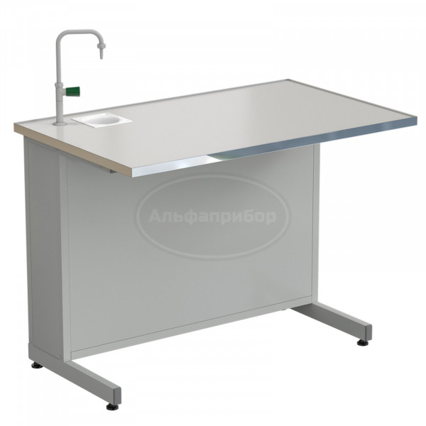 Стол демонстрационный с подводом воды 1212х750х900 мм, раб. поверхность - Labgrade-лайт