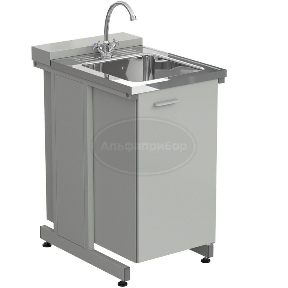 Мойка одинарная 500х750х900 мм (глубина раковины 140 мм), раб. поверхность - нержавеющая сталь