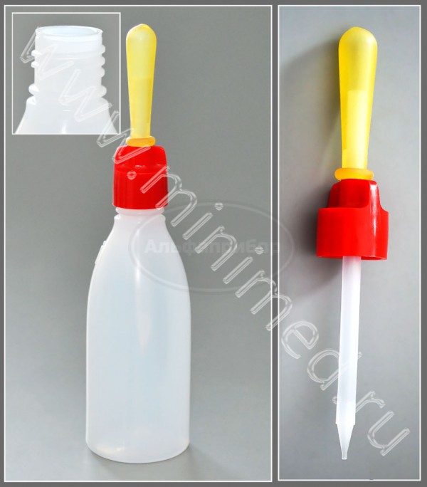 Капельница с пипеткой типа Ранвье, 100мл, п/эт, Kartell, упаковка 10шт