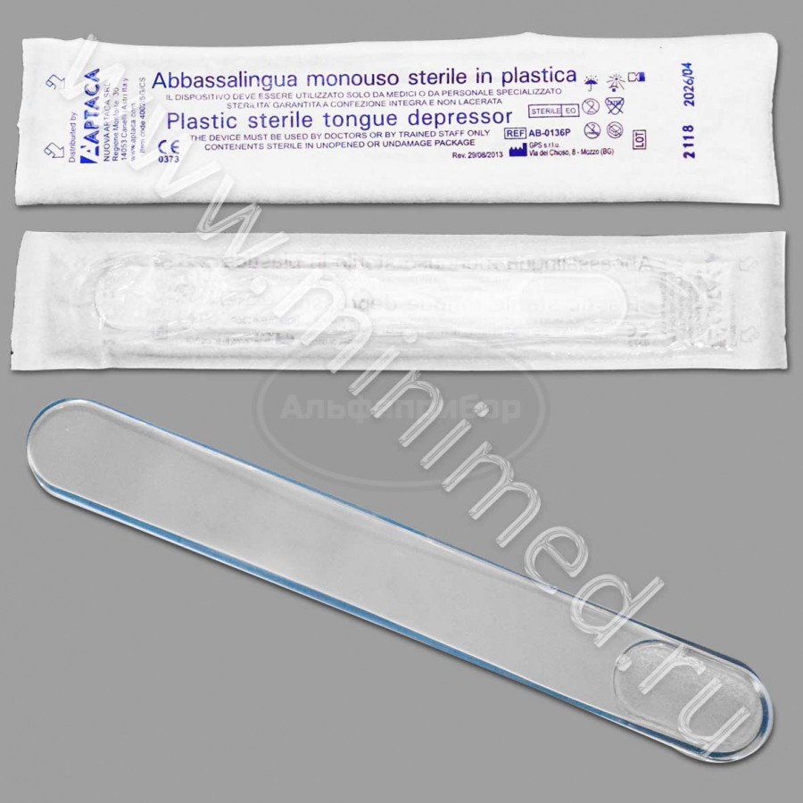 Шпатель п/с, стерильный160*20 мм, инд. упаковка , Aptaca, упаковка 100/1000шт