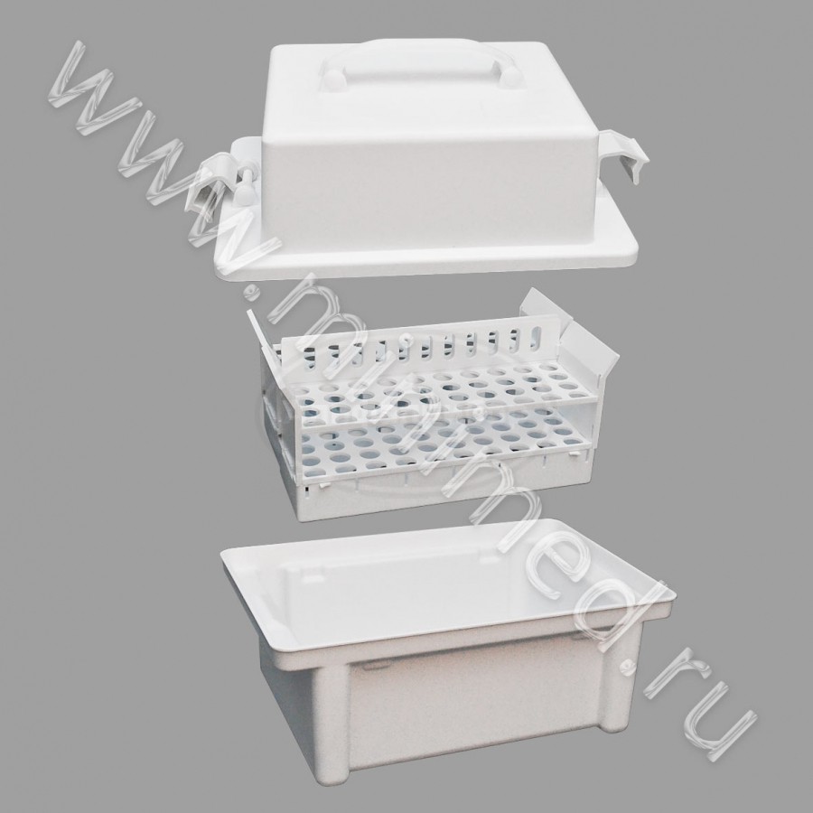 Укладка-контейнер для транспортировки пробирок и других малогабаритных изделий медицинского назначения УКТП-01 ЕЛАТ (вариант2)