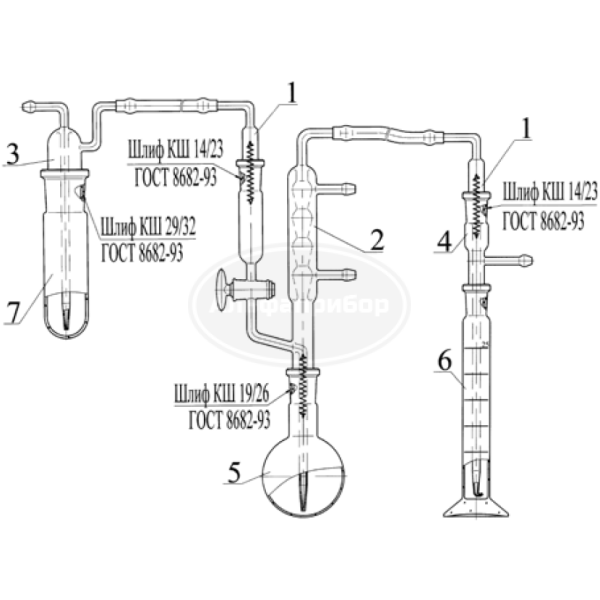 Установка для определения серосодержащих соединений в растительных маслах, эскиз 1-139