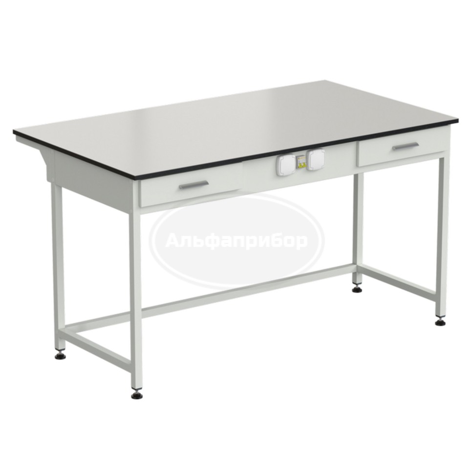 Стол приборный с 2 ящиками и электрикой 1500x850x850 мм, раб. поверхность - Labgrade