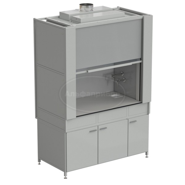 Шкаф вытяжной с коконом из стеклопластика с водой с ВЗБ светильником 1500х820х2240 мм, раб. поверхность - Labgrade