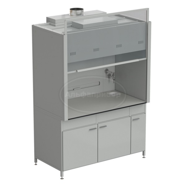 Шкаф вытяжной с подводом воды и ВЗБ светильником 1500х900х2145 мм, раб. поверхность - Labgrade