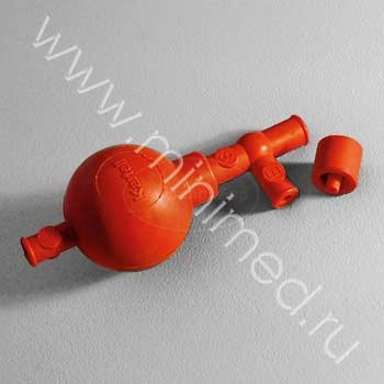 Груша резиновая с тремя клапанами и переходником, Kartell, упаковка 1шт