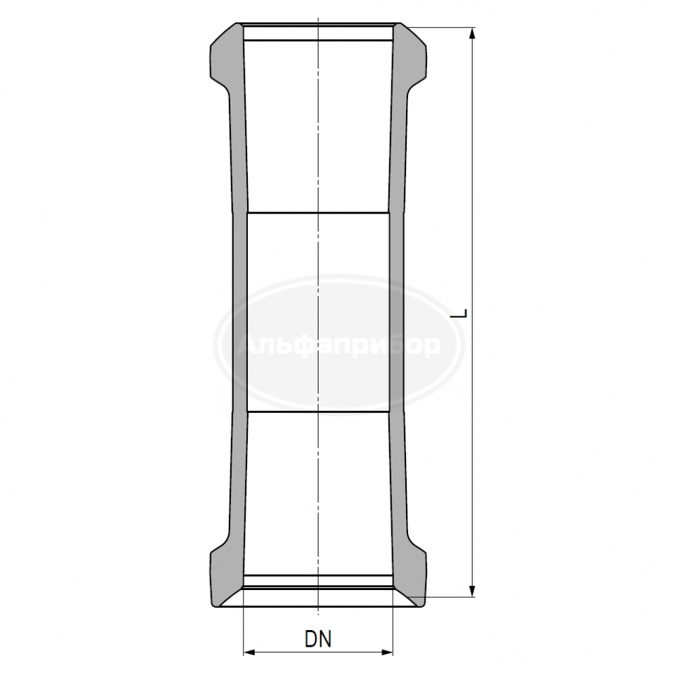 Труба KZA/KZB DN=150мм L=200мм W=2,1кг