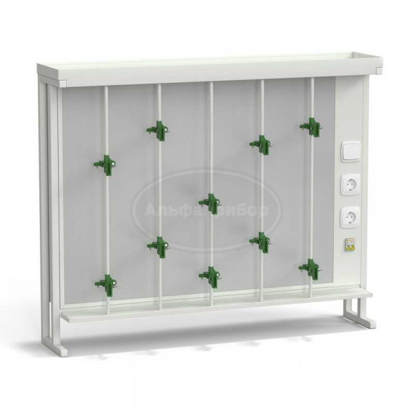 Стенд титровальный 1200х250х985 мм, белый металл