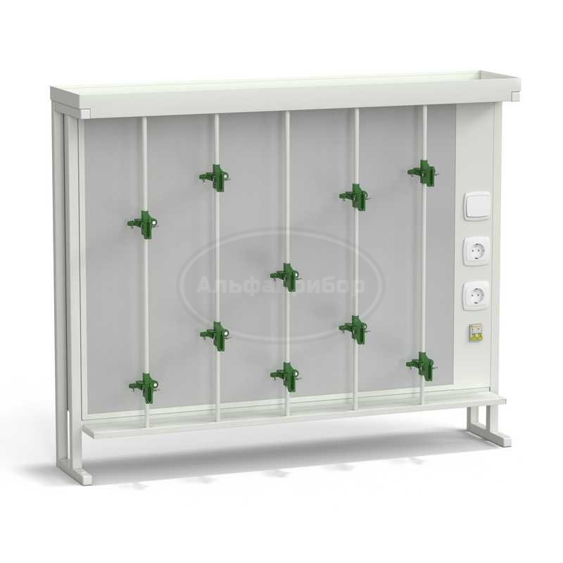 Стенд титровальный 1200х250х985 мм, белый металл