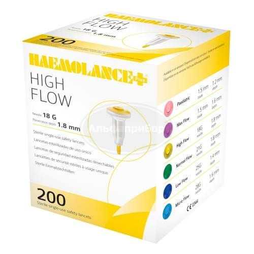 Ланцет автоматический Haemolance Plus Highl Flow 18G 1,8 мм
