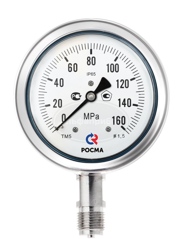 Манометр промышленный коррозионностойкий виброустойчивый до 160 МПа ТМ-521