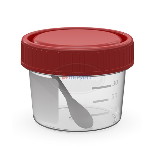 Контейнер для анализов 30 мл с ложкой в сборе