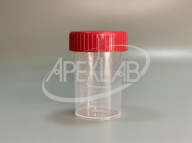 Контейнер для биоматериала 60 мл, градуированный, ПП, в индивидуальной упаковке, стерильный (500 шт.)