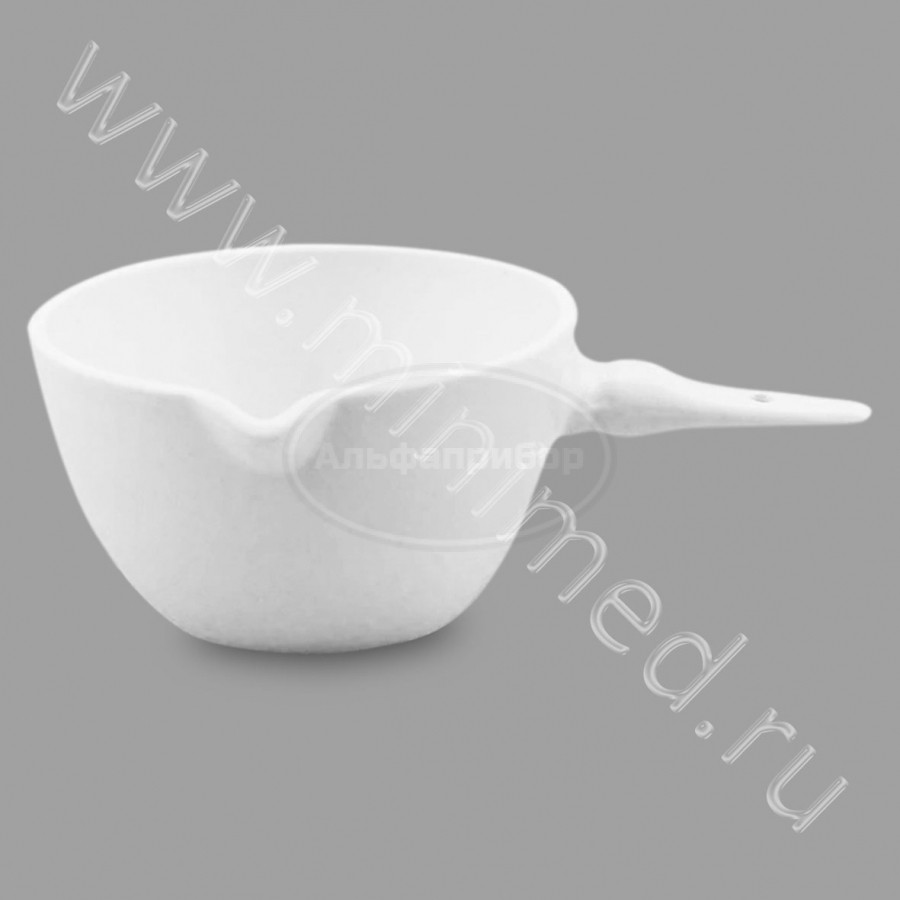 Кастрюля фарфоровая 250мл (емкость с ручкой для выпаривания жидкостей); D108, d70, Н60мм, упаковка 5шт
