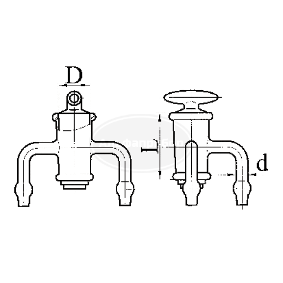 Кран 3-х ходовой, эскиз 4-31