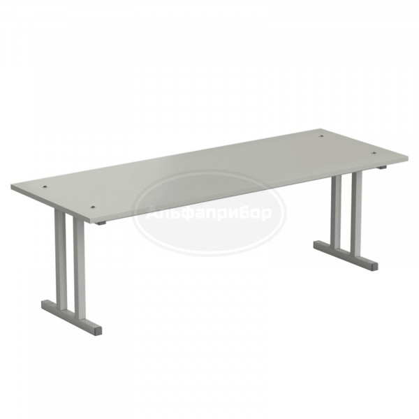 Полка 2-го уровня для стола островного 1200х450х390 мм, серый ламинат