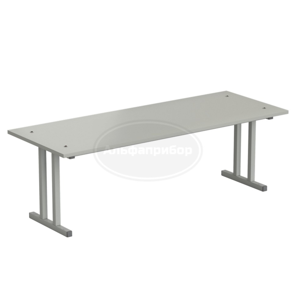 Полка 2-го уровня для стола островного 1200х450х390 мм, серый ламинат