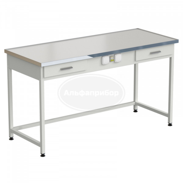 Стол приборный с 2 ящиками и электрикой 1515x610x850 мм, раб. поверхность - Labgrade-лайт