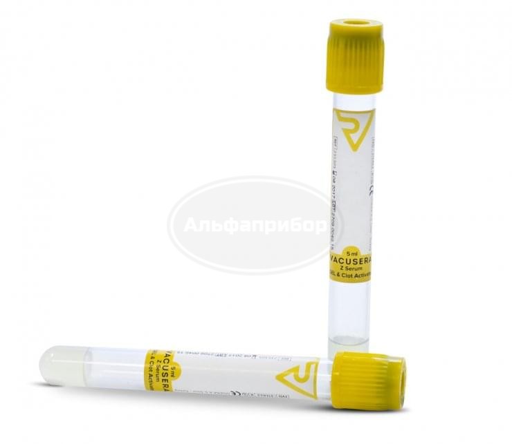 Пробирка вакуумная с гелем и активатором свертывания 8 мл