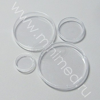 Чашка по типу чашек Петри односекционная, Ø 90 мм, п/с, стерильная, упаковка 20/500шт, Aptaca