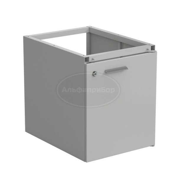 Тумба подвесная дверь 400х530х492 мм (дверь левая, замок, 1 съемная полка), сталь