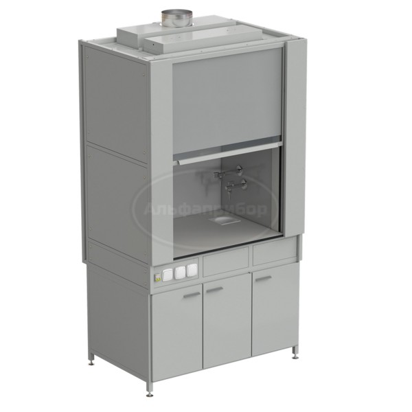 Шкаф вытяжной с коконом из стеклопластика с водой с электрикой 1200х820х2240 мм, раб. поверхность - Labgrade