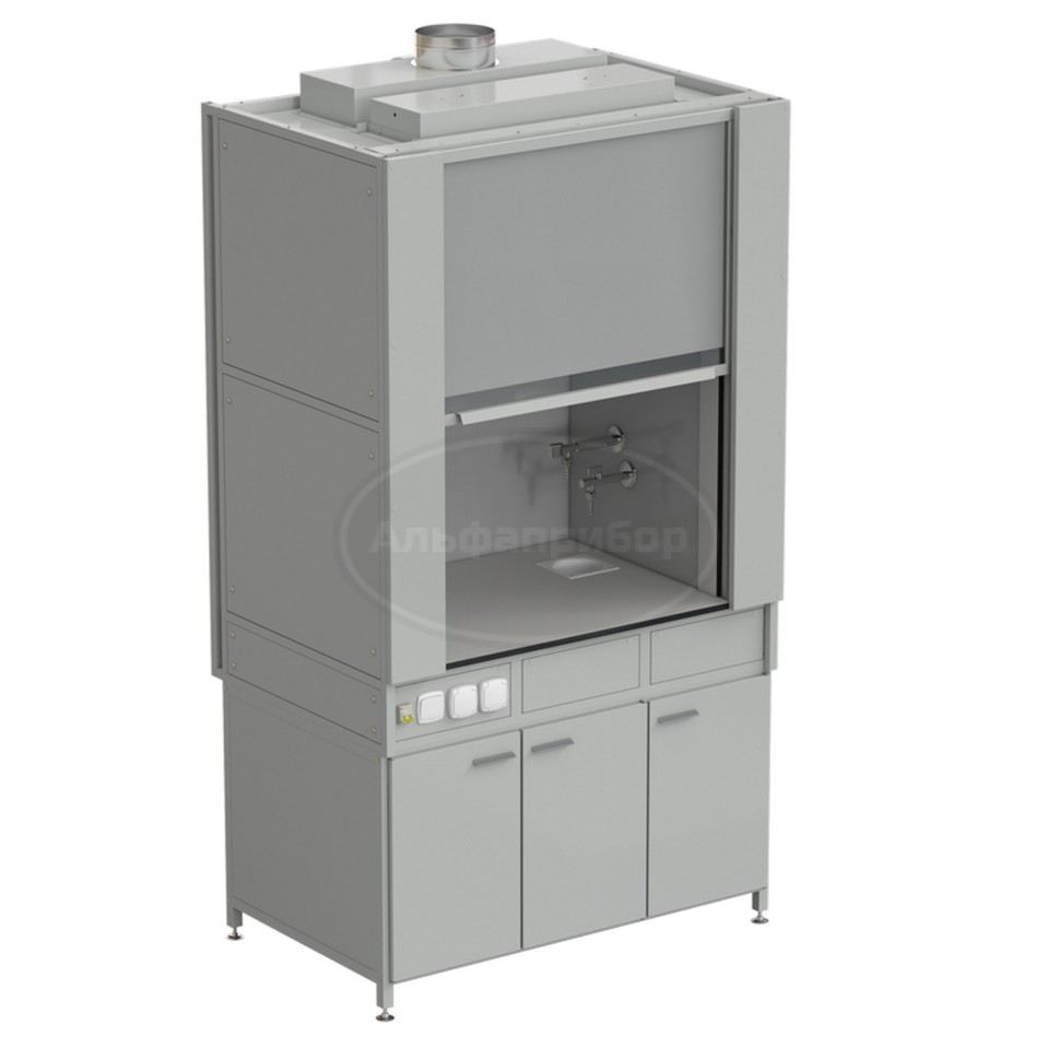 Шкаф вытяжной с коконом из стеклопластика с водой с электрикой 1200х820х2240 мм, раб. поверхность - Labgrade