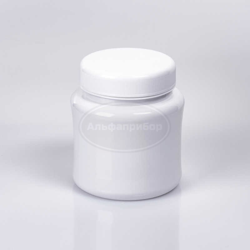Банка круглая 250 мл белая с крышкой