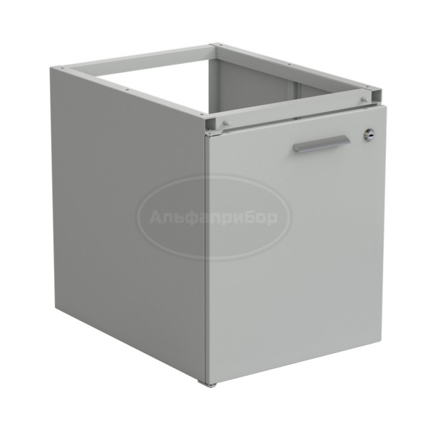 Тумба подвесная дверь 400х530х492 мм (дверь правая, замок, 1 съемная полка), сталь