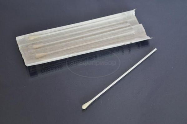 Зонд-тампон (пластик+хлопок) стерильный (100 шт.)