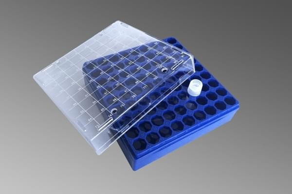 Штатив с крышкой для криопробирок 81 гнездо d-12,5 мм (от -196°C до +121°C)