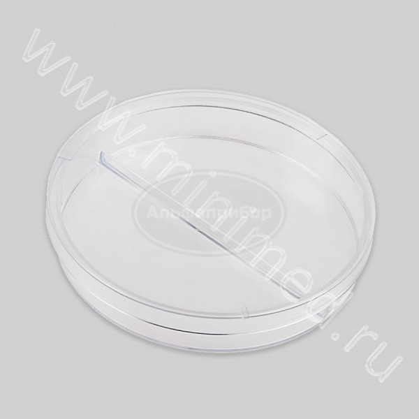 Чашка по типу чашек Петри двухсекционная, Ø 90 мм, п/с, стерильная, упаковка 20/500шт, Aptaca