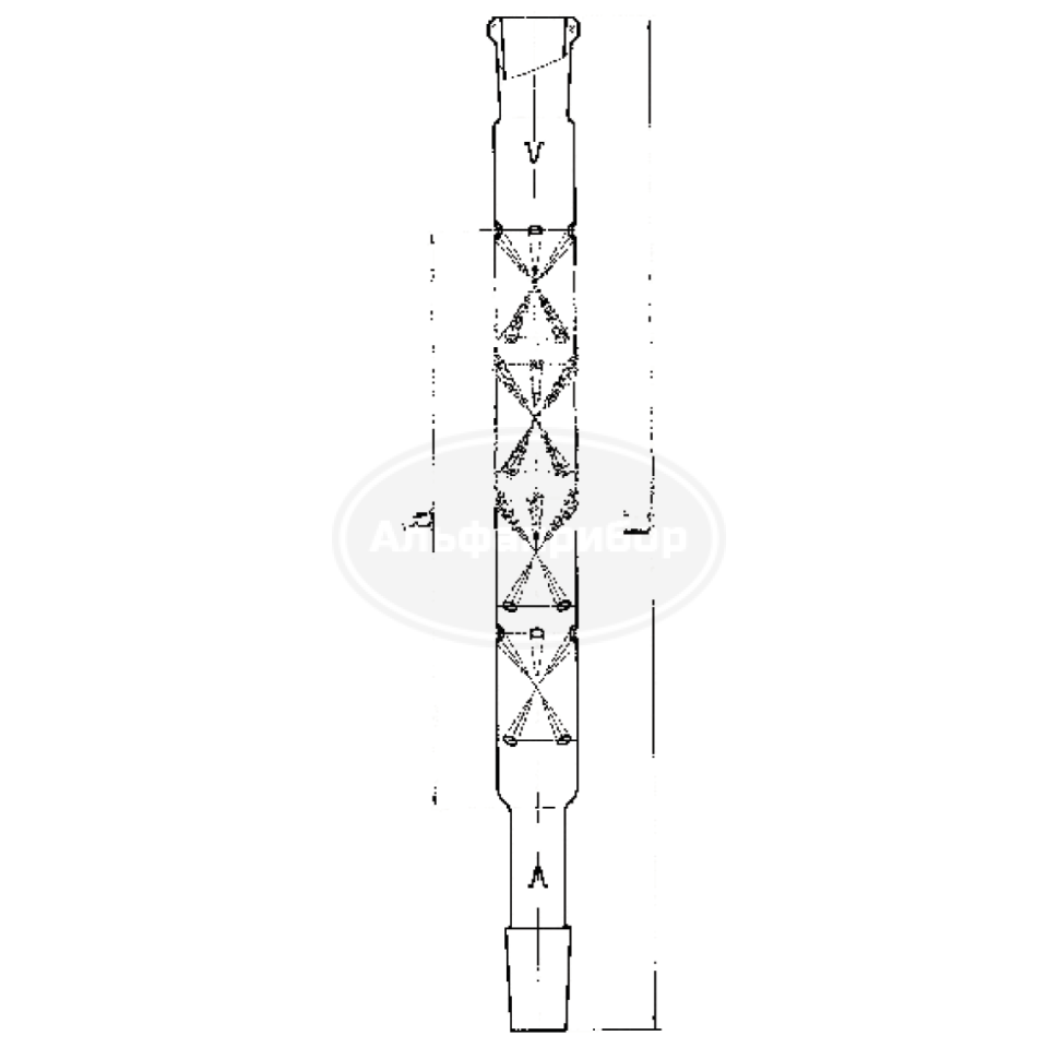 Дефлегматор 400-45/40-29/32, эскиз 5-410