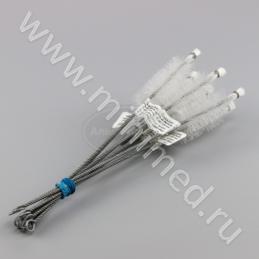 Ерш пробирочный белый, искусственная щетина, упаковка 1шт