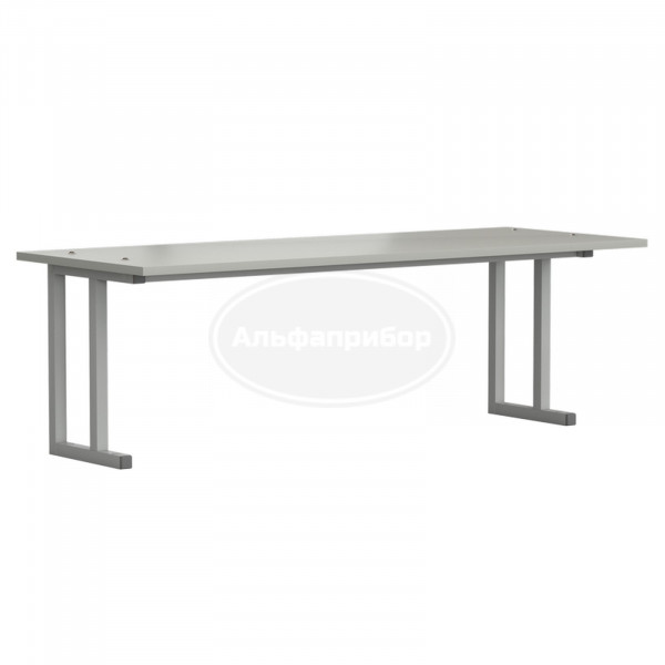 Полка 2-го уровня для стола пристенного 1200х450х390 мм, серый ламинат