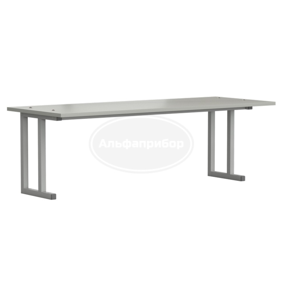 Полка 2-го уровня для стола пристенного 1200х450х390 мм, серый ламинат