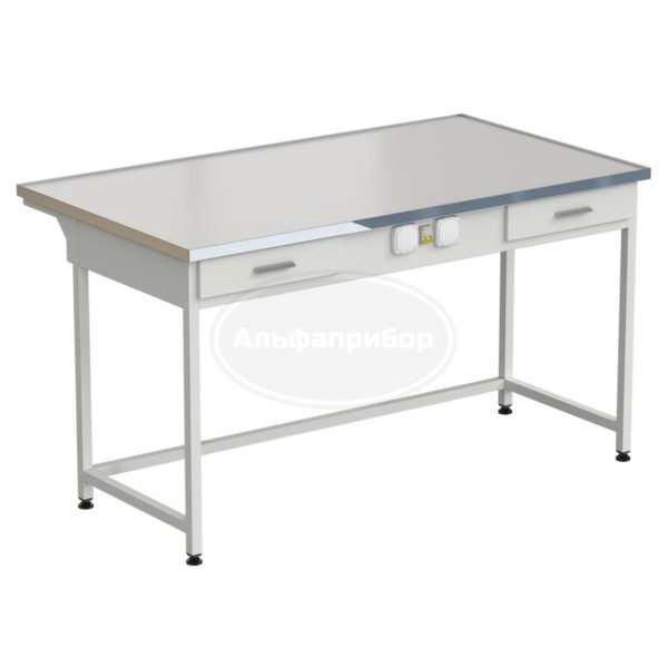 Стол приборный с 2 ящиками и электрикой 1515х850х850 мм, раб. поверхность - Labgrade-лайт