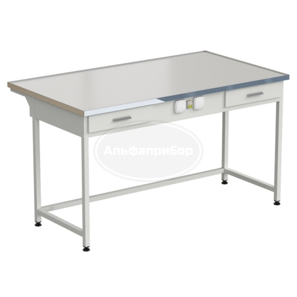 Стол приборный с 2 ящиками и электрикой 1515х850х850 мм, раб. поверхность - Labgrade-лайт