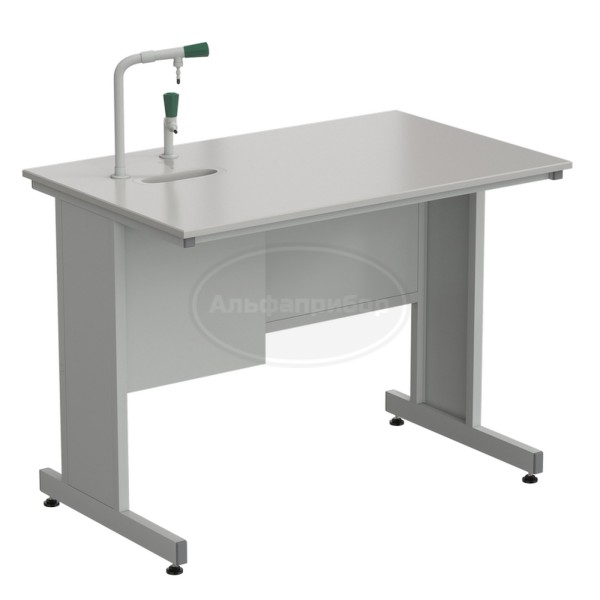 Стол пристенный с подводом воды 1200х750х900 мм, раб. поверхность - Durcon