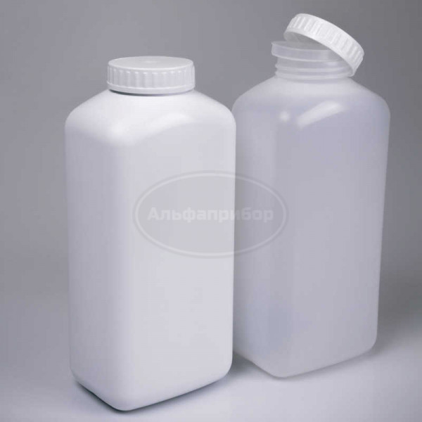 Банка прямоугольная 2000 мл белая с крышкой и прокладкой