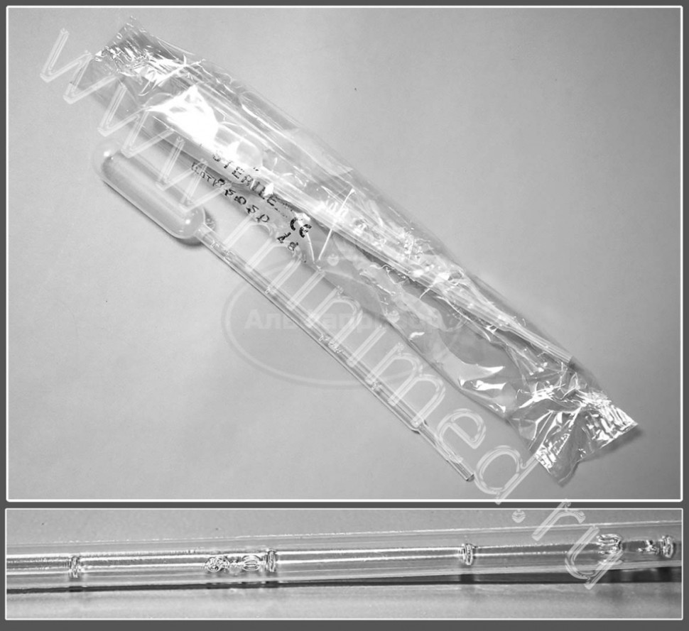 Пипетка для дозирования биологических жидкостей (Пастера) 1мл стерильная, 150 мм, п/эт, индивидуальная упаковка /1700шт, Aptaca