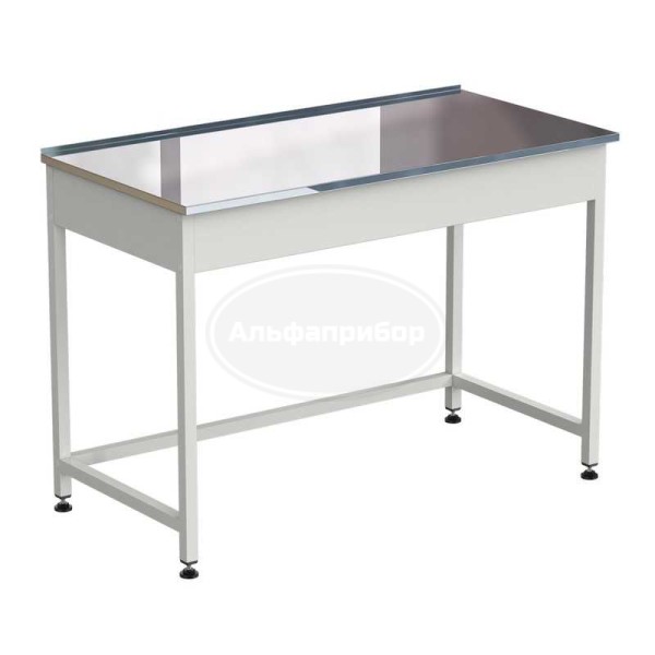 Стол лабораторный упрощенный 1200х600х850 мм, раб. поверхность - нержавеющая сталь