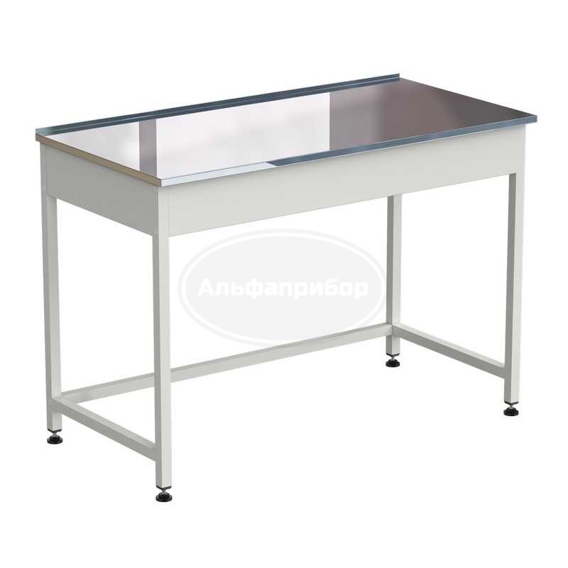 Стол лабораторный упрощенный 1200х600х850 мм, раб. поверхность - нержавеющая сталь